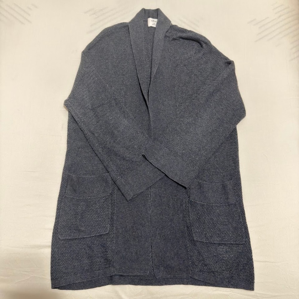 Aritzia Wilfred Diderot Cocoon Cardigan Gray Open Front Sweater XS